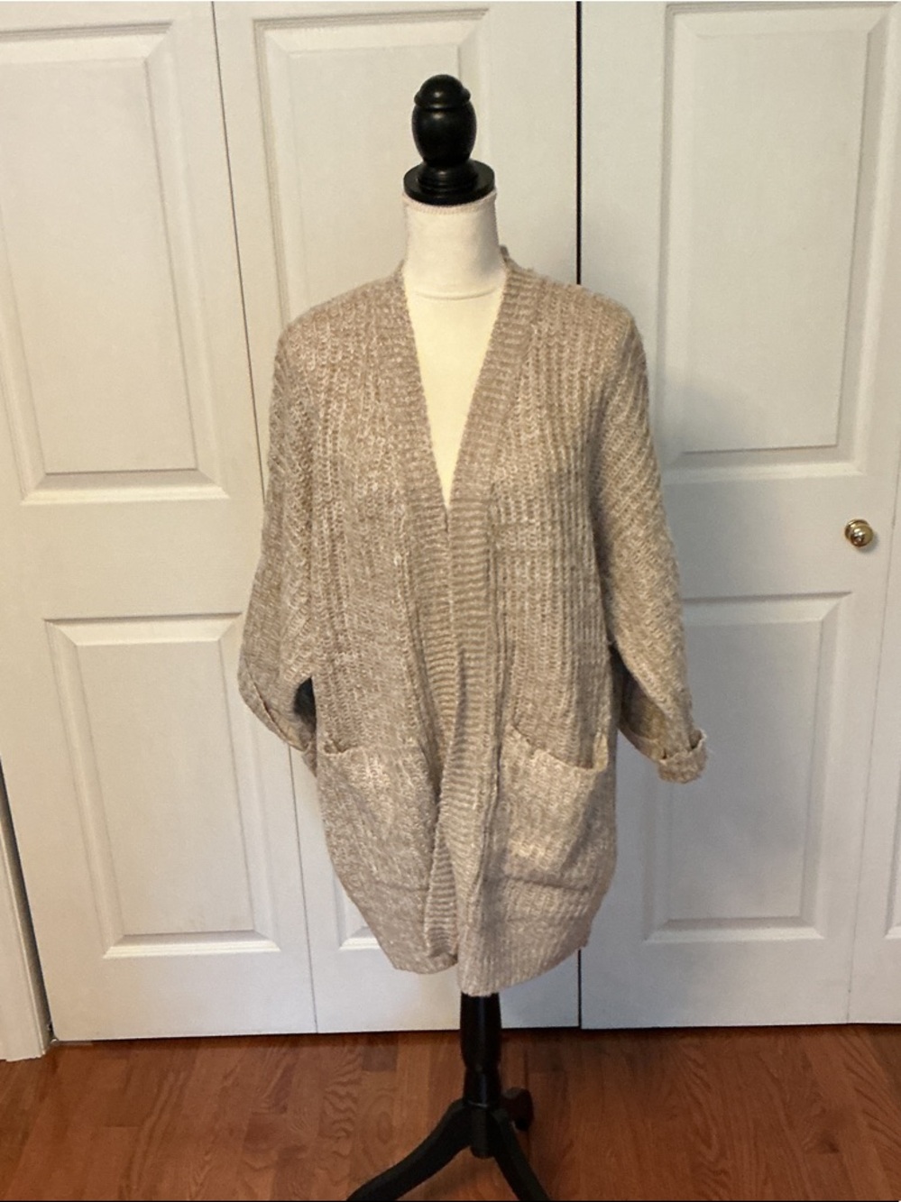 Everyday Neutral Open-Front Knit Cardigan